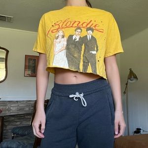 BLONDIE T SHIRT CUTE YELLOW VINTAGE STYLE